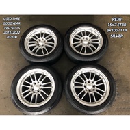 USED RIM RE30 15 INCH WITH TYRE 195/50/15 FOR WAJA GEN2 SATRIA NEO PERSONA WIRA MYVI ALZA VIOS YARIS