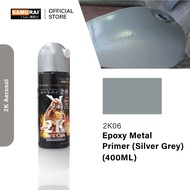 Samurai Spray Paint Epoxy Metal Primer 2K Coating - 2K06 Silver 2K05 Red Aerosol Cat Motor &amp; Kereta Spray Tin Anti Rust Karat (400ml)
