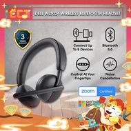 Dell WH3024 Wired WL3024 Wireless Bluetooth Headset with Fast Charge and AI Based Noise Cancellation