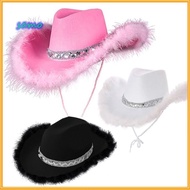 SAMO Cowgirl Hat Sequin Fashion Cowboy Accessory Cosplay Costume Party Sequin Cowgirl Hats