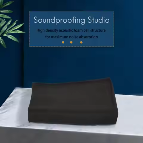 16Pcs/Set Acoustic Foam 12Pc Bass Trap Wall Foam + 4Pc Square Sound Insulation Foam Flame Retardant 
