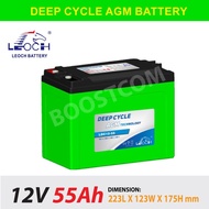 LEOCH Deep Cycle AGM LDC1255 12V 55 AH 55AH Sealed Lead Acid Battery