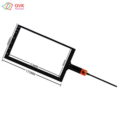 QVK 7inch Black P/N 2002GTFPC radio multimedia player capacitive touch screen digitizer GT911 GT915 