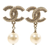 CHANEL 金屬Earrings耳環金色/白色