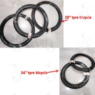 Tayar basikal tyre 16inch/20inchx1.95(kasar) ,1.75(halus) bicycle tyre