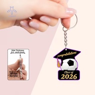 2D Acrylic Keychain - Football Basketball Tennis Baseball Volleyball Sports Theme