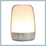 (ZYMB) Sunrise Wake Up Alarm Clock Night Light Alarm & Snooze 5 Color Night Light Auto Color Change
