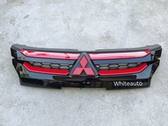 กระจังหน้า​ หน้ากระจัง รถยนต์ ไทรทัน แอทลีท สีดำเงา โลโก้มิตซูบิชิ สีแดง mitsubishi triton ATHLETE ป