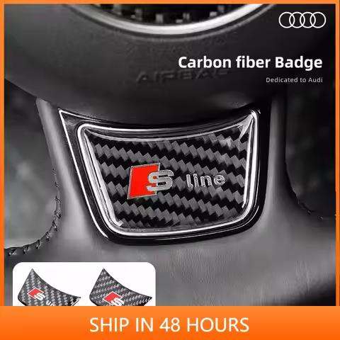 Auto Steering Wheel Sticker for Audi Sline RS S3 A7 A1 A5 A4 A3 B7 Q7 TT A6 Q5 B8 Q3 80 R8 A8 C7 B5 
