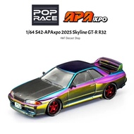 (READY STOCK) POP RACE 1/64 S42-APAxpo 2025 Skyline GT-R R32