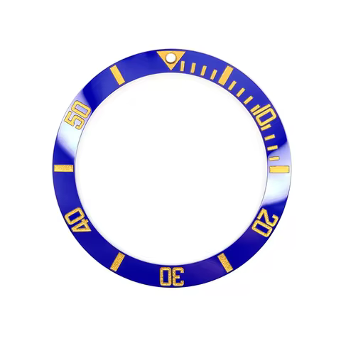 For Casio Duro 2784 MDV-106/B/G ceramic scale ring 12 o'clock green luminous bead inclined outer rin