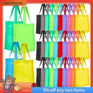 [In Stock]50 Pieces Non Woven Reusable Bags Multi Color Tote Gift Bags Colored Blank Tote Bags Bulk 