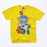 Baju Kaos Atasan Anak Laki - Laki Motif Robocar Poli - Kaos Anak Motif Robocar Poli Keren