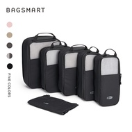 BAGSMART ใหม่ Travel Packing Cubes การบีบอัด 6 ชิ้นกระเป๋าเดินทางกระเป๋ากระเป๋ากระเป๋าเดินทางขยายกระ