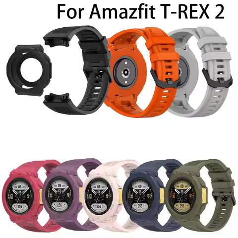 Silicone WatchStrap For Huami Amazfit T-Rex 2 SmartWatch Band Bracelet Soprt Wristband For Amazfit T