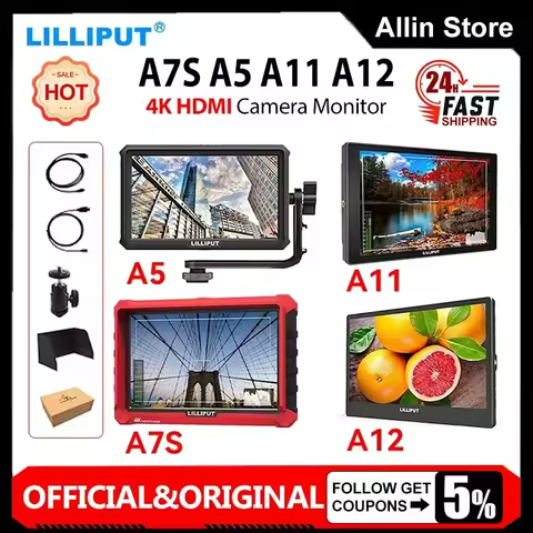 LILLIPUT A7S 4K Full HD 7 Inch Monitor A5 A11 A12 Series HDMI-Monitor Broadcast Director Support 3G-