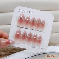 Handmade Press on Nails 3D French Gilded Starlight Press on Nails Cat Eye FM108