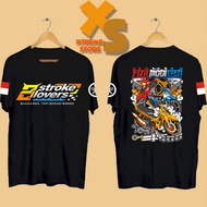 YAMAHA 2 STROKE LOVERS MEN'S DISTRO T-SHIRT/ NOT BOSS BUT DARE TO BOROS BLACK XTREME-STORE/