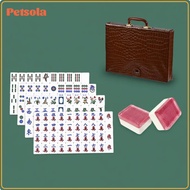 petsola 160 Tiles Clear Characters Acrylic Crystal Mahjong Tiles Stylish Design Acrylic Mahjong Tile
