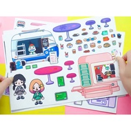 Ngôi nhà búp bê giấy Purple House -CandyHome Paper Shop