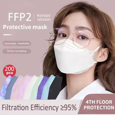 10-200 pieces ffp2 mascarillas CE KN95 Masks Approved hygienic colors respiratory Filter Face Mask f
