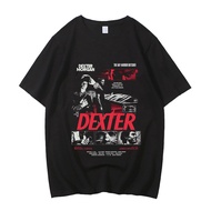 Dexter Morgan cotton tshirt teen Pastel streetwear 2000s top tees Breathable Grunge 2000s korean clo
