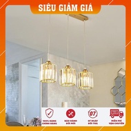 Drop Ceiling Lights - Modern Decorative Crystal Table Drop Lights - with LED bulbs and ceiling cladding base