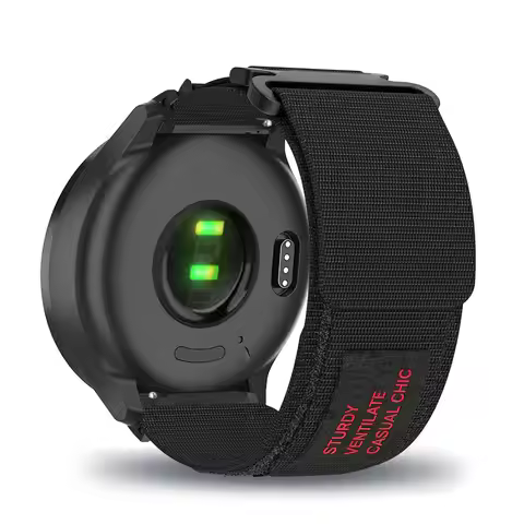 Nylon Velcro Bands for Garmin Vivomove 3/Sport/Style/Luxe/Trend/HR, Garmin D2 Air X10/Bounce 2 Strap