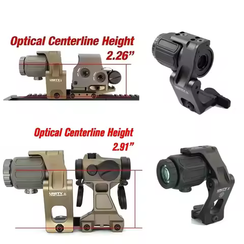 Tactical UNITY Fast Optic FTC 2.26 2.91 Mount For T1 T2 EOTECH G33 G43 G45 3X-Mag-1 Magnifier Scope 