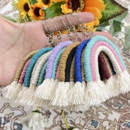 Macrame Rainbow Keychain