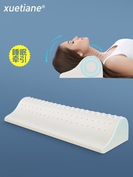 Cervical Pillow Head Cylindrical Traction Thailand Latex Neck Pillow Special Water Drop Sleep Cervical Pillow Spine Official round Pillow