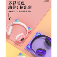 Flash Light Cute Headphones Cat Bluetooth Headphones B39