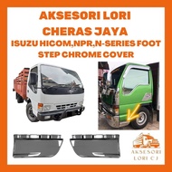 AKSESORI LORI CHERAS JAYA ISUZU HICOM NPR66 NPR71 FOOT STEP GARNISH TAPAK KAKI CHROME 1 SET 2 PCS HI