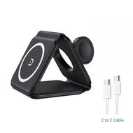 15วัตต์แม่เหล็กชาร์จไร้สาย3 In 1ยืนพับเก็บได้สำหรับ IiPhone 13 12 Pro/airpod Pro 3 /Iwatch 7 6แบบพกพ