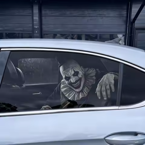 Clown Art Car Window Sticker,Car interior sticker, One-Way View, Universal Size