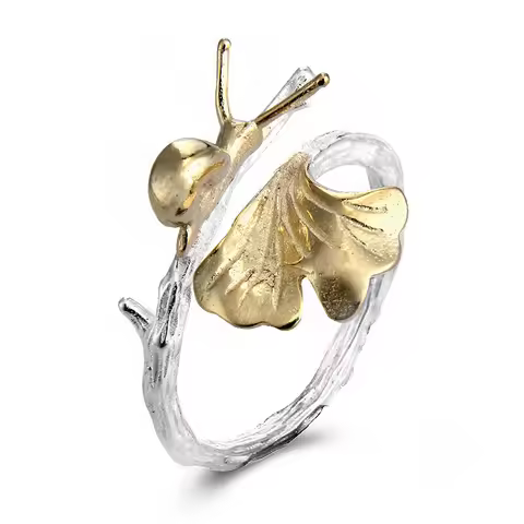 Fashion Women's Silver Plating Gold Snail Adjustable Ring Jewelry Gift