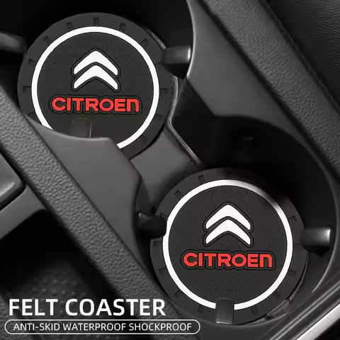 1/2Pcs Hot sale Car Coasters Cup Holder Mats Anti-Slip Cup Pad Accessories For Citroen C4 C5 C3 C2 C
