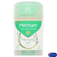 Mitchum Natural Power Bamboo Powder Deodorant Eucalyptus 40g ผลิตภัณฑ์ระงับกลิ่นใต้วงแขนแบบแท่งสติ๊ก