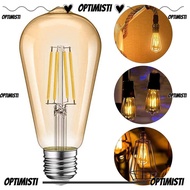OPTIMISTI8E Crystal Light Bulb, ST64 2W 4W 6W 8W 12W ST64 LED Light Bulb, Hot Warm Yellow Candle E27