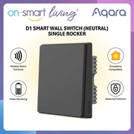 【GLOBAL】AQARA D1Switch 1.2 (Dark Grey) - NO Neutral and With Neutral - Single Double Triple Rocker