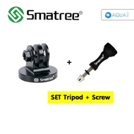 Smatree Aluminum Tripod Mount + Long Screw Alumunium for GoPro / DJI / Insta360 / SJCAM / Xiaomi l Action Camera