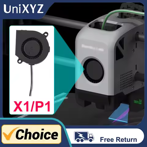 5015 Cooling Fan for Bambu Lab X1 X1C P1P P1S Front Shell Component Cooling Drum Fan Dual Ball Beari