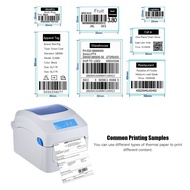 【A6 Printing】 Gp-1324D A6 Label Thermal Printer QR Barcode Shipping Label Bracket Holder Airway Bill