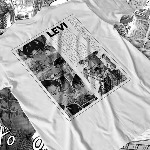 LEVI ACKERMAN AOT Attack On Titan Japanese Manga Merch T-Shirt Anime Unisex Tee