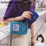 LUCKYSTOREGOODS Small Bags, Adventure Time Cartoon Anime Crossbody Bag, Funny Double BMO Robot Canva