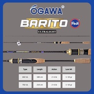 JORAN ULTRALIGHT OGAWA BARITO 602 702 UL 6 LB RING FUJI CARBON SOLID X WRAP