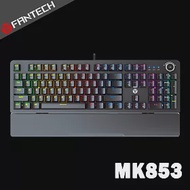 FANTECH MK853 RGB多媒體機械式青軸電競鍵盤(英文版)-黑