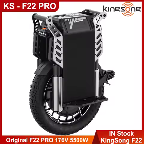 KingSong F22 Pro 176.4V 3108Wh 5500W Motor Samsung 50S 130km/h 10mm Suspension Travel Off-Road Tire 