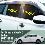 Car Sunshade For Mazda 3 Sedan M3 2013-2019 Side Window Sun Shade Visor Magnetic Car Sunshade Front Rear Windshield Frame Curtains Shield