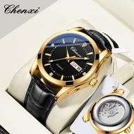 CHENXI Luxury Watch For Men Waterproof Original Gold Leather Mens Watches Calendar With Box Relo